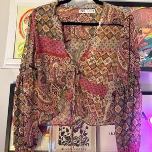 ZARA Boho top